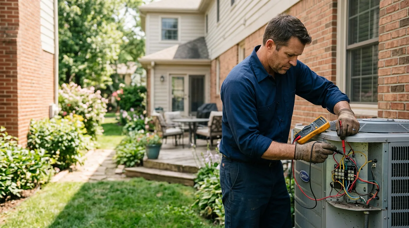 HVAC technician working near Jamesville, NY